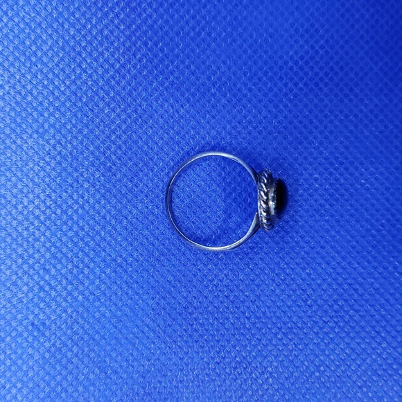 Onyx and sterling silver ring - Picture 8 of 10